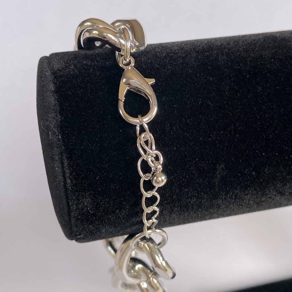 Vintage Silver Large Chain Statement Bracelet - image 6